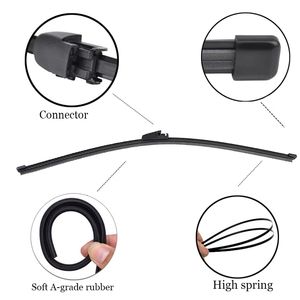 Essuie-glace de pare-brise multifonctionnel plat sans cadre, à lame souple, en caoutchouc naturel, pour Astra Accord, le plus vendu - Product Image 3