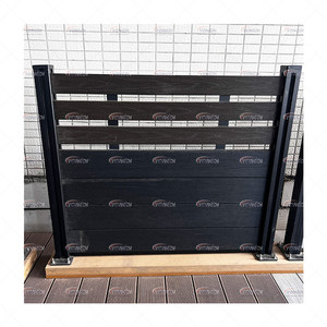 वाटरप्रूफ एल्यूमीनियम मिश्र धातु लकड़ी प्लास्टिक मिश्रित बाड़ लगाना uv-प्रतिरोधी पैनल पूरी तरह से संलग्न गोपनीयता स्विमिंग पूल 3 डी मॉडलिंग - Product Image 2