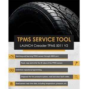 2025 LAUNCH X431 Creader <strong>TPMS</strong> 5011 V2 Tire Pressure <strong>Programming</strong> <strong>Sensor</strong> OBD2 Scanner Tool Supports All 315/433MHz Diagnostic Tool - Product Image 3