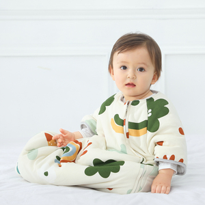 Sacco nanna autunnale e invernale per neonati, trapuntino in velluto a pois ispessito anti-scalcio per bambini, sacco nanna lenitivo per neonati quattro stagioni - Product Image 5