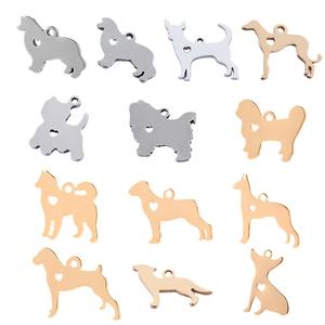 Cadeaux pour les amoureux des animaux de compagnie, pendentifs en acier inoxydable plaqué or, samoyède, chihuahua, <span class=keywords><strong>border</strong></span> <span class=keywords><strong>collie</strong></span>, doberman, chiens, vente en <span class=keywords><strong>gros</strong></span> - Product Image 2