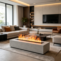 Cheminée électrique moderne 3D LED, foyer électrique artificiel, insert décoratif à vapeur de flamme pour la décoration