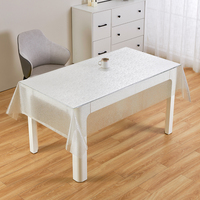 Nappe en PVC transparente scintillante argentée RNPT, imperméable, sur mesure pour mariage et repas