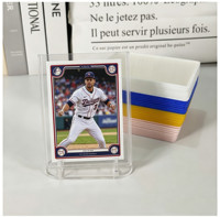 Protège-cartes transparents 3x4 pouces 35pt en PVC avec bordure colorée pour l'organisation des cartes à collectionner