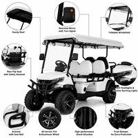 Voiturette de golf électrique 6 places 2+1 pour hôtel, complexe hôtelier et excursions touristiques