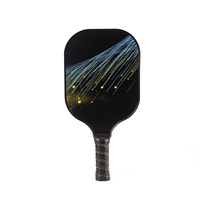 Raquette de pickleball en fibre de carbone de haute qualité avec face en graphite, noyau en mousse durable pour l'entraînement et les loisirs