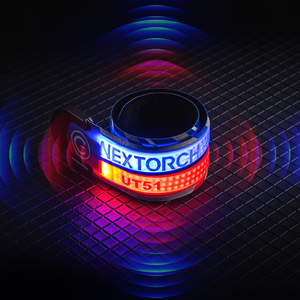 Thiết kế mới nextorch Red Blue Flash ut51 có thể sạc lại sự nóng lên dẫn cổ tay ánh sáng lên hạnh phúc sang trọng Tát Vòng đeo tay dẫn ánh sáng Vòng đeo tay - Product Image 6