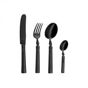 Ensemble de couverts de luxe en acier inoxydable pour les dîners festifs et les réceptions |   Ensemble cuillère, fourchette et couteau écologiques avec couleurs personnalisées - Product Image 1