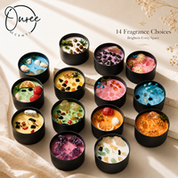 Lilin Dekoratif Beraroma Kristal dari Lilin Kedelai Organik Ramah Lingkungan Buatan Tangan Premium, Kustom untuk Hadiah Butik, Rumah & Acara