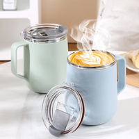Mug à café en acier inoxydable 304 avec logo personnalisé, 500 ml, double paroi isolée, tasse thermique avec couvercle, gobelet de voyage anti-fuite, vente en gros