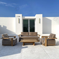 Ensemble de meubles de jardin en teck moderne de conception nouvelle, chaise longue, canapé, table basse, meubles de jardin en gros, fabrication d'usine