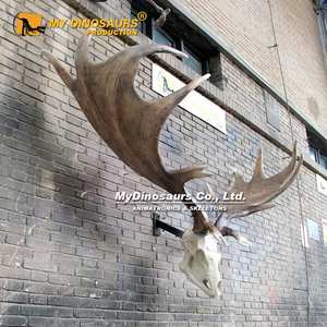 MY DINO AS016 Decoración interior del hogar Montado en la pared Ciervo irlandés y astas - Product Image 2