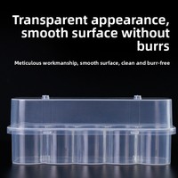 Boîte d'emballage en plastique pour vaccin pour animaux de compagnie Xilin 10 ml avec couvercle, 10 paquets de 3 ml de poudre lyophilisée, modèle transparent 016 rectangulaire