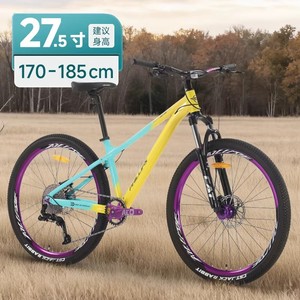 Vélo de montagne 27,5 pouces, fourche à suspension, cadre rigide en alliage d'aluminium, unisexe, adultes, hors route, dérailleur 120 vitesses - Product Image 1