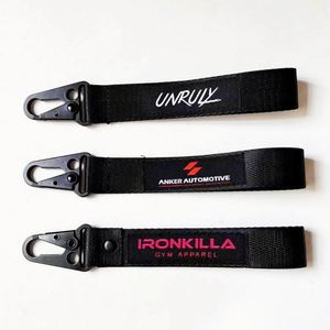 Llavero de mosquetón al por mayor, cordón corto de nailon para escalada, etiquetas personalizadas para llaves de motocicleta con logo - Product Image 1