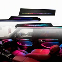 Éclairage ambiant LED pour voiture RGB 64 couleurs, bande acrylique pour l'éclairage ambiant intérieur de la voiture, pour Porsche Macan 2014-2025, symphonie galactique
