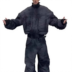 OEM Vintage Washed Bomber <b>Jacket</b> Unisex Oversized Heavyweight <b>Racing</b> <b>Jacket</b> Men Streetwear Casual Outerwear Custom Logo - Product Image 5
