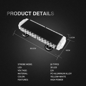 Barre lumineuse d'avertissement d'urgence CIGO LED-319-2 avec mini barre lumineuse magnétique 42W/126W ACURA CL <span class=keywords><strong>1997</strong></span> - Product Image 4