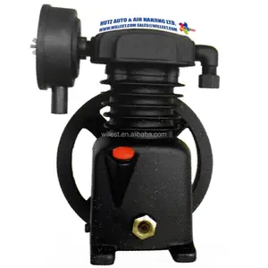 8 bar belt driven air compressor head WILLEST 1hp reciprocating piston bare compressor BHII10 BHII12 cast iron compressor pump