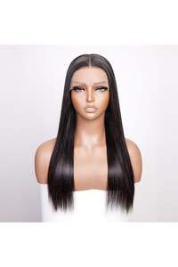 Cheveux vierges de qualité supérieure, lisses et droits, racines foncées, sans colle, cheveux humains brésiliens pour perruques, perruque naturelle - Product Image 4