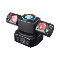 Projecteur de scène à double tête LED RGBW DMX512 avec contrôle sonore, stroboscope rotatif pour DJ, discothèque, bar, KTV, tête mobile