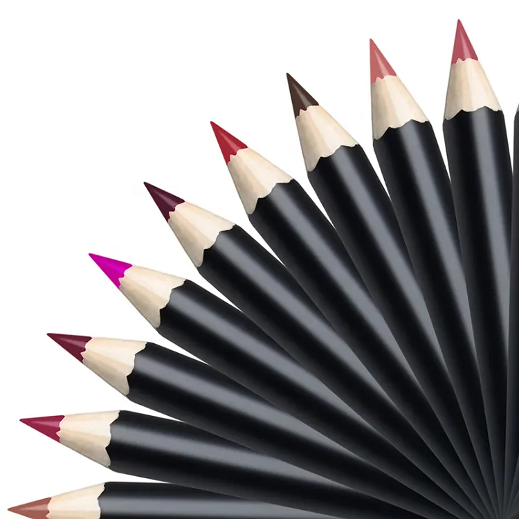 Personnalisé crayons à lèvres maquillage pigmenté haute 3 en 1 imperméable vegan crayon à lèvres
