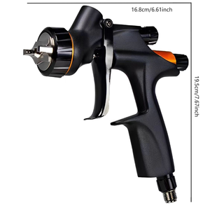 Pistola pulverizadora HVLP de capa base de taza profesional de 600ml con tapa de aire 2017 Plus CVB1 Digital para pintar Motor sin escobillas - Product Image 6