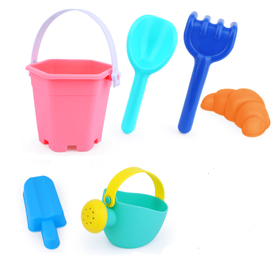 Summer Beach Toys Sand Toy Soft Beach Fun Sand Spades Tools Set Buckets