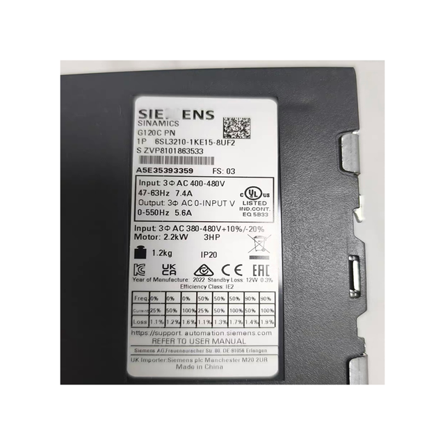 Brand New Original Electrical Equipment Frequency Converter for Wholesales Sinamics G120cseries 6sl3210-1ke22-6af1