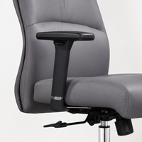 Chaise de bureau exécutive ergonomique moderne à dossier haut en cuir PU pour bureau à domicile, hauteur réglable, accoudoirs 3D
