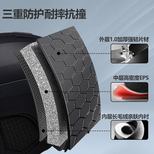 หมวกสกีขนาดกลาง ปรับขนาดได้ เหมาะสำหรับกิจกรรมสกีทุกประเภท วัสดุ ABS - Product Image 4