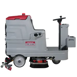 PSD XJ660 Red Double Brush Automatic Ride On Scrubber Floor Cleaning Machine