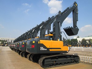 Excavatrice de marque coréenne de 20 <span class=keywords><strong>tonnes</strong></span> HX210L, longueur de flèche de 5680 mm, pour la construction - Product Image 5