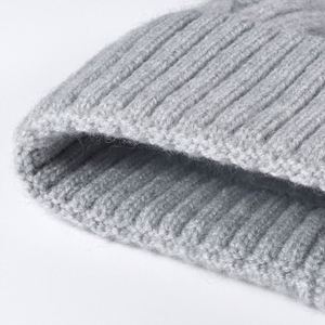 Autumn Winter New Splicing Pom Pom Women Outdoor Warm Knitted <b>Hat</b> Fashion Thickened Fleece Lining Beanie <b>Hat</b> - Product Image 5
