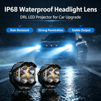 Ensemble de lentilles de phare étanches avec projecteur LED DRL pour mise à niveau automobile