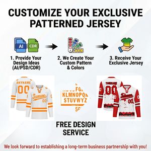Uniformes de hockey sur glace en gros avec impression à la demande, services OEM/ODM et personnalisation du logo et du nom de l'équipe HCKJ01-2606146-8 - Product Image 5