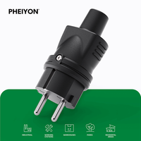 Prise Schuko PHEIYON IP44 pour extérieur, connecteur de câble réutilisable, câble 3G1.5mm, rallonge européenne pour usage en jardin, CE
