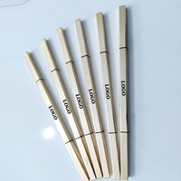 Nouveau crayon à sourcils doré de luxe avec logo crayon à sourcils fin personnalisé de marque privée imperméable à l'eau Chine vente en gros