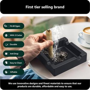 Eco Friendly <b>Pocket</b> Smokeless Adjustable Outdoor Arched Ceramic Cigar Ashtray Customizable Portable - Product Image 6