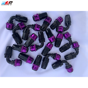 Raccordo rapido girevole BJR per auto, in alluminio resistente, nuovo, viola, AN12 AN16 AN20, a 90 gradi, con attacco a una mano e raccordi AN - Product Image 4