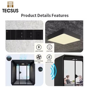 Cabine téléphonique <span class=keywords><strong>de</strong></span> bureau insonorisée en alliage d'aluminium durable et économique pour 1 personne à vendre - Product Image 5