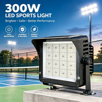 Projecteur à haute luminosité, minimum 150 lm/w, dimmable, équivalent 300 W, rotatif, IP65, terrain de sport, stade de football