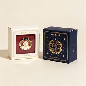 Botanical Badge for Series Collectible Set Rigid Box <b>Gold</b> <b>Foil</b> Printing Die Cut Window Eco-Friendly Gift Packaging Magnetic - Product Image 3