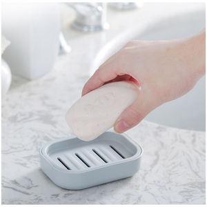 Rectangular Plastic Soap Dish 10.7x7.7cm With Drainage Slots Bathroom Use - Product Image 3