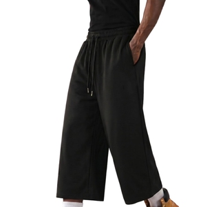 <span class=keywords><strong>Pantaloni</strong></span> <span class=keywords><strong>Capri</strong></span> da Uomo Personalizzati 100% Cotone con Grafica, <span class=keywords><strong>Pantaloni</strong></span> Lunghi 3/4 a Gamba Larga, Taglie Grandi, Streetwear Hip Hop di Alta Qualità - Product Image 3