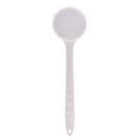 Brosse de douche en silicone noir en gros avec épurateur de dos octogonal à long manche pour hommes-Logo personnalisé disponible au quantité minimale de commande 500 pièces