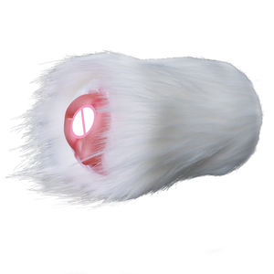 Yeni stil beyaz peluş oyuncak uçak fincan erkekler için seks ürünleri vajina yumuşak saç ile - Product Image 2