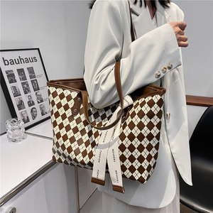 Sacs à main de grande taille pour femmes, en forme de treillis de diamants, à porter à l'épaule, de marque, à carreaux, pour le travail, sacs à main pour femmes, printemps <span class=keywords><strong>2022</strong></span> - Product Image 3