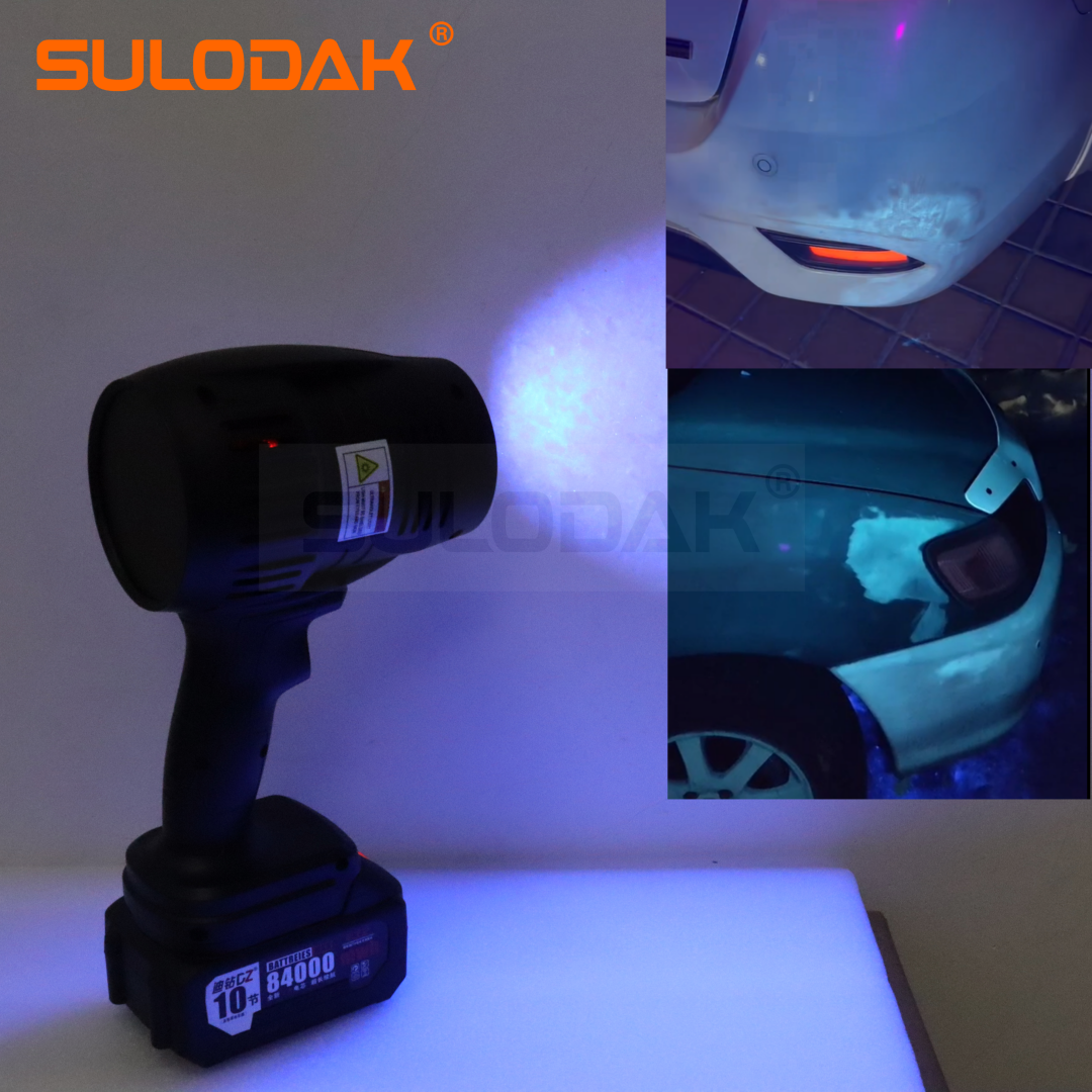 Handheld Compatible Rechargeable UV LED Curing Lamp for Automotive Putty Repair Paint Defect Detection Surface Inspection Light