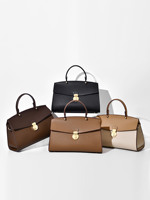 Sac fourre-tout en cuir PU grande capacité avec fermoir métallique, sac à bandoulière pour femme